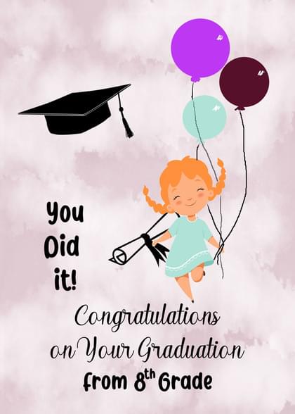 what to write in 8th grade graduation card Amazon.com : Greeting Card Congratulations 8th Grade Graduate - Graduation  with Shooting Stars